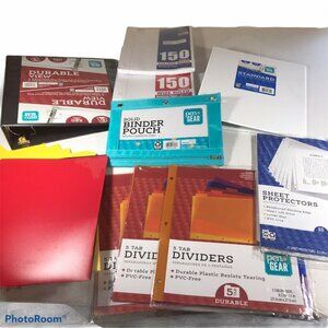 Notebook Lot Black 520 Sheet/White 175 Sheet Notebook Paper Dividers Protectors